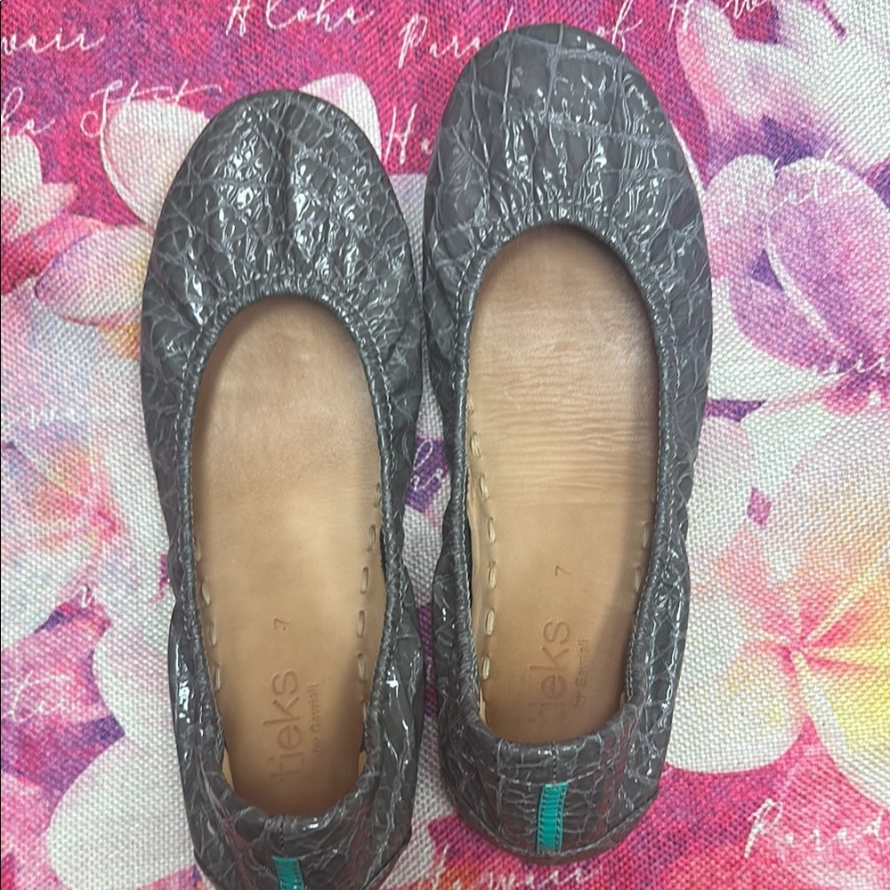 Tieks Slate Grey Croc. LOW Price.  FIRM